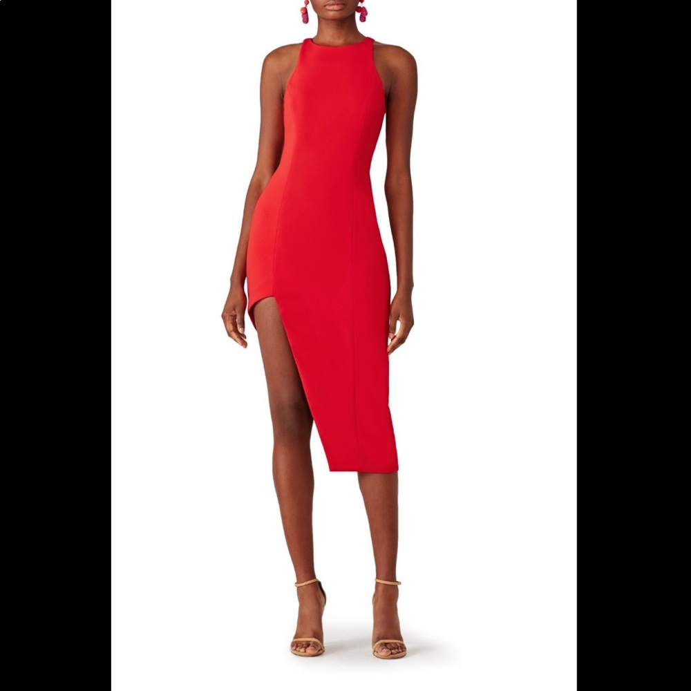 JAY GODFREY Gallagher Asym Red Mini Dress - Size 6